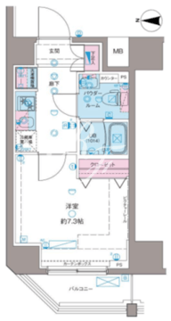 ガリシア新宿ノース2 303 間取り図