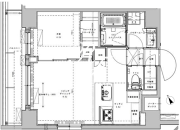 アジールコート大森西 406 間取り図