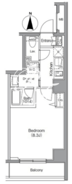 ボアビスタ門前仲町 901 間取り図