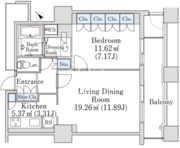 ラ・トゥール神楽坂 703 間取り図