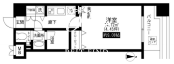 レジディア上野池之端 307 間取り図