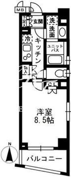 レジディア中落合 A306 間取り図