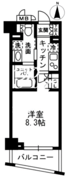 レジディア中落合 A207 間取り図