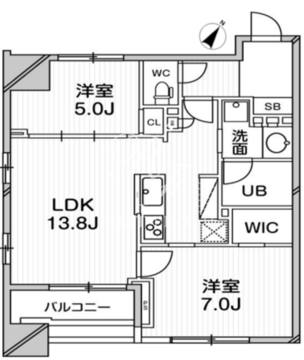 グランパセオ明大前 801 間取り図