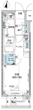 パークキューブ西新宿 404 間取り図