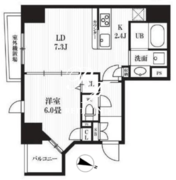 ピークス神田 201 間取り図 ?>