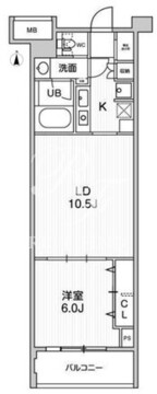 六本木デュープレックスエムズ 304 間取り図
