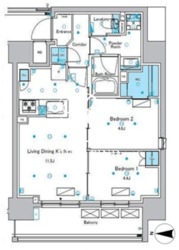 ルフォンプログレ浅草入谷 906 間取り図