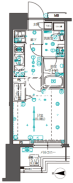 オルタナ南大井 302 間取り図