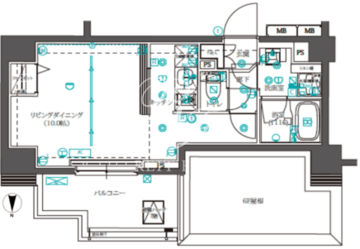 オルタナ南大井 703 間取り図