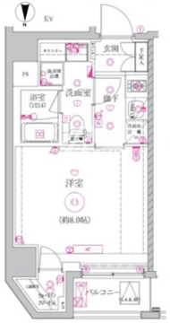 ベルシード森下2 803 間取り図