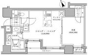 パークハビオ八丁堀 1005 間取り図