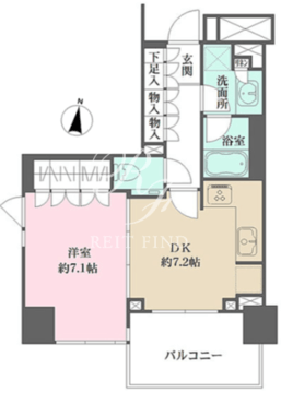 パークハウス平河町 1301 間取り図