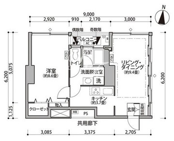 東雲キャナルコートCODAN 11-1014 間取り図