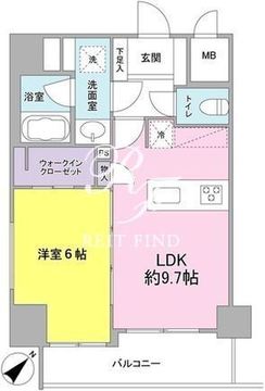 ベルフェリーク浅草橋 1301 間取り図