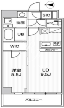 オルタナ菊川2 206 間取り図