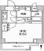 オルタナ菊川2 504 間取り図