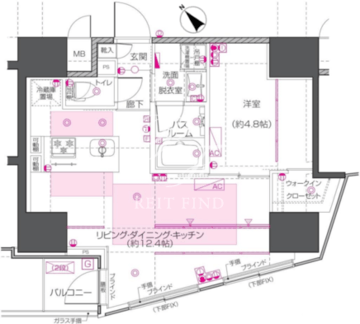 ズーム中目黒 102 間取り図