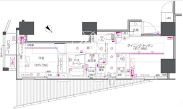 ズーム中目黒 605 間取り図