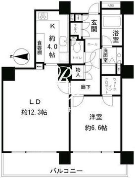 リバーポイントタワー 1810 間取り図