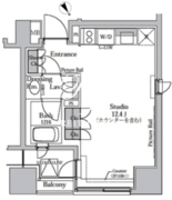 パークアクシス溜池山王 703 間取り図