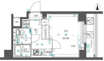 クオリタス押上 304 間取り図