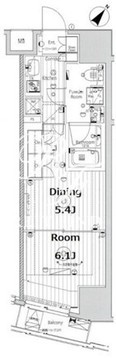 リテラス渋谷笹塚 1103 間取り図