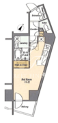 リテラス渋谷笹塚 1204 間取り図