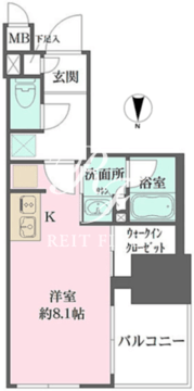 ルフォンプログレ元浅草マークス 206 間取り図