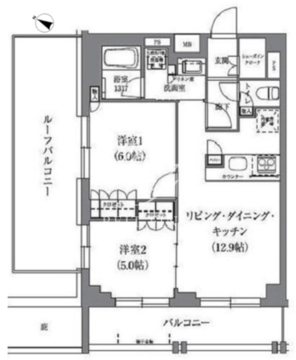 フレアージュ白金台 307 間取り図