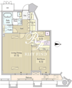 モメント汐留 1808 間取り図