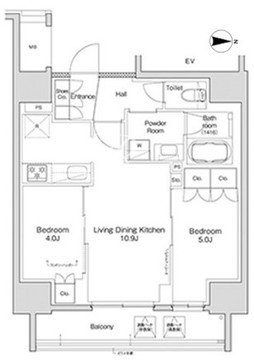 プラウドフラット日暮里 301 間取り図