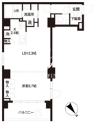 レジディア白金高輪 301 間取り図