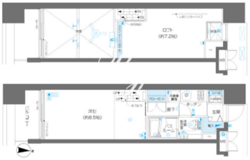 ズーム麻布十番 506 間取り図