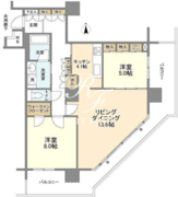 豊洲シエルタワー 2810 間取り図