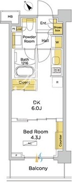 パークアクシス門前仲町テラス 305 間取り図