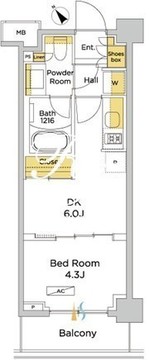 パークアクシス門前仲町テラス 319 間取り図