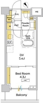 パークアクシス門前仲町テラス 435 間取り図