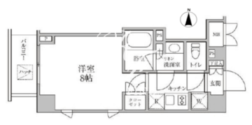 レジディア神楽坂2 405 間取り図