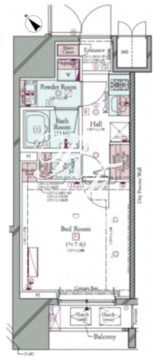 コンシェリア後楽園ヒルトップスクエア 402 間取り図