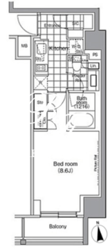 パークハビオ門前仲町 901 間取り図