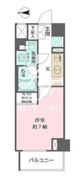 ザ・パークワンズ山吹神楽坂 702 間取り図