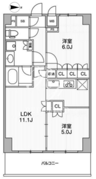 アーバンパーク浅草 1103 間取り図