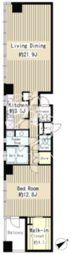 パークルージュ赤坂檜町 1204 間取り図