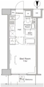 プラウドフラット南品川 414 間取り図