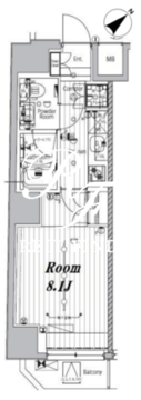 メイクスデザイン門前仲町グローブ 502 間取り図