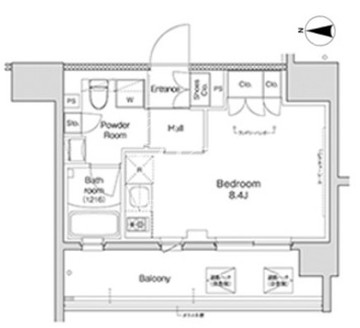 プラウドフラット日暮里 803 間取り図