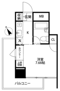 メゾン・ド・ヴィレ麻布台 1307 間取り図