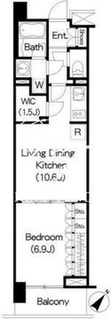 ブリリアイスト三軒茶屋 I-707 間取り図