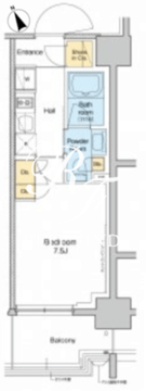 プラウドフラット両国サウス 910 間取り図